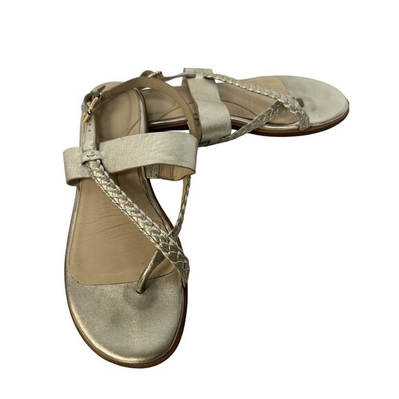 Cole Haan Womens Metallic Braided Strap Sandals Size 11 - Picture 1 of 10